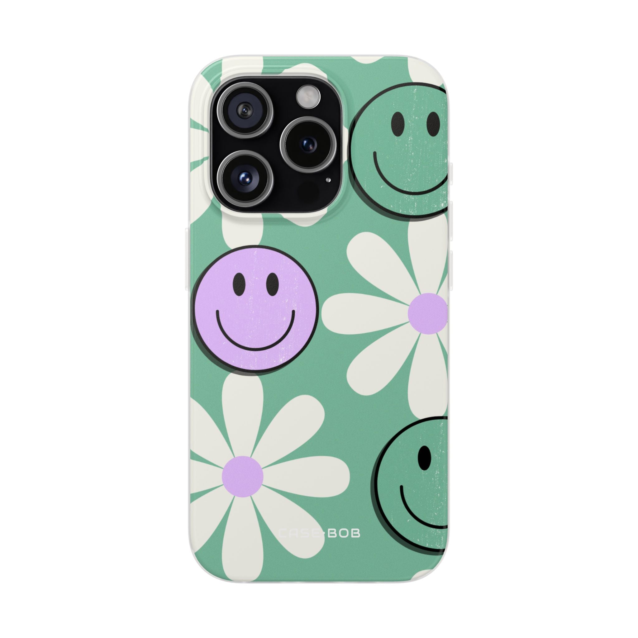 Smiley Daisy Glow iPhone 15 Pro Case - Soft