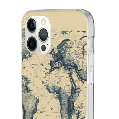 Vintage World Map | Flexible Phone Case for iPhone