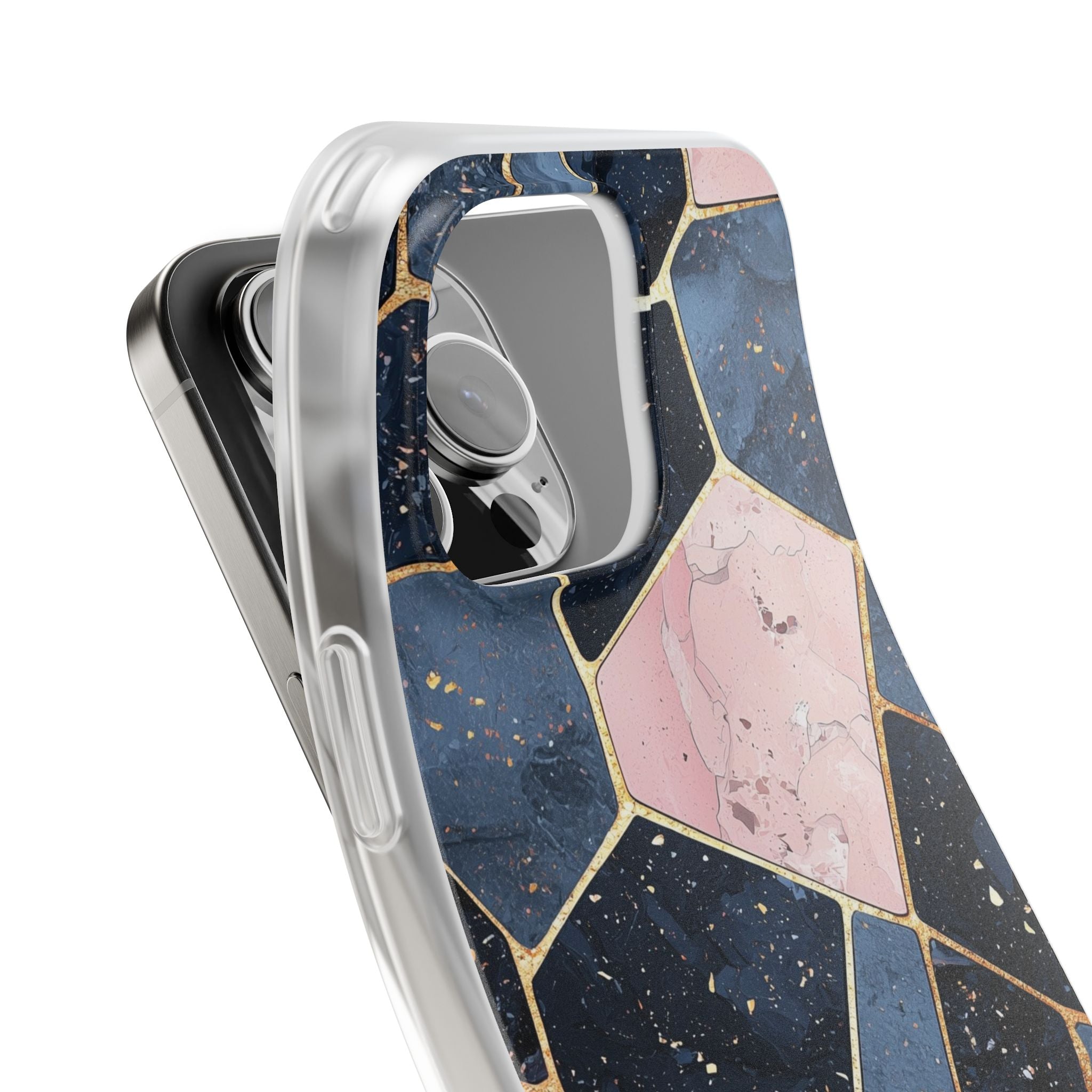 Golden Mosaic iPhone 16 Pro Max Case - Soft