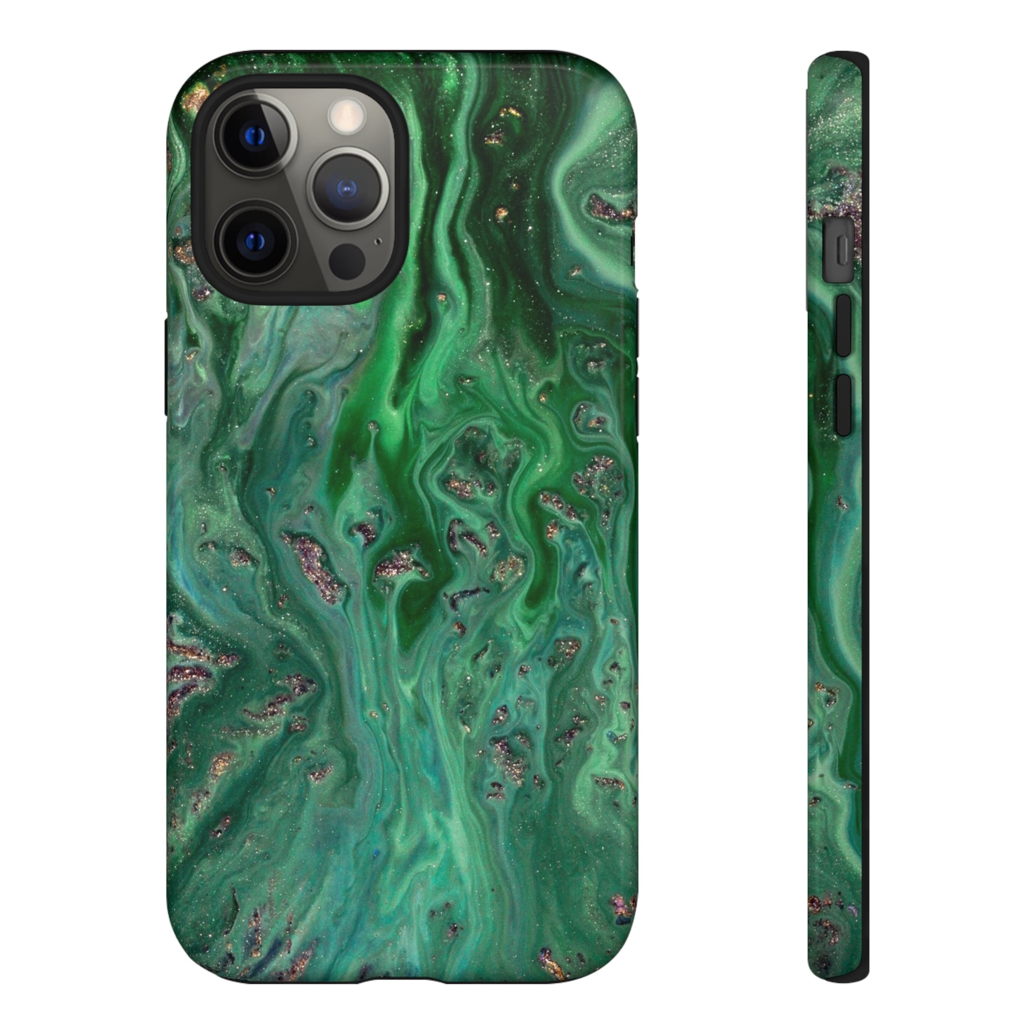 Light Green Ink Art iPhone Case (Protective) iPhone 12 Pro Max Glossy Phone Case