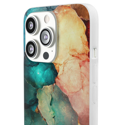 Teal Mosaic Veins iPhone 13 Pro - Soft