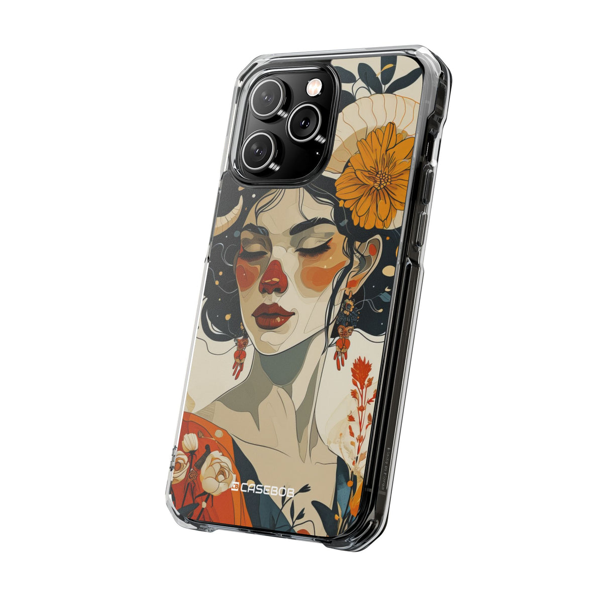 Mystical Bloom - Phone Case for iPhone (Clear Impact - Magnetic)