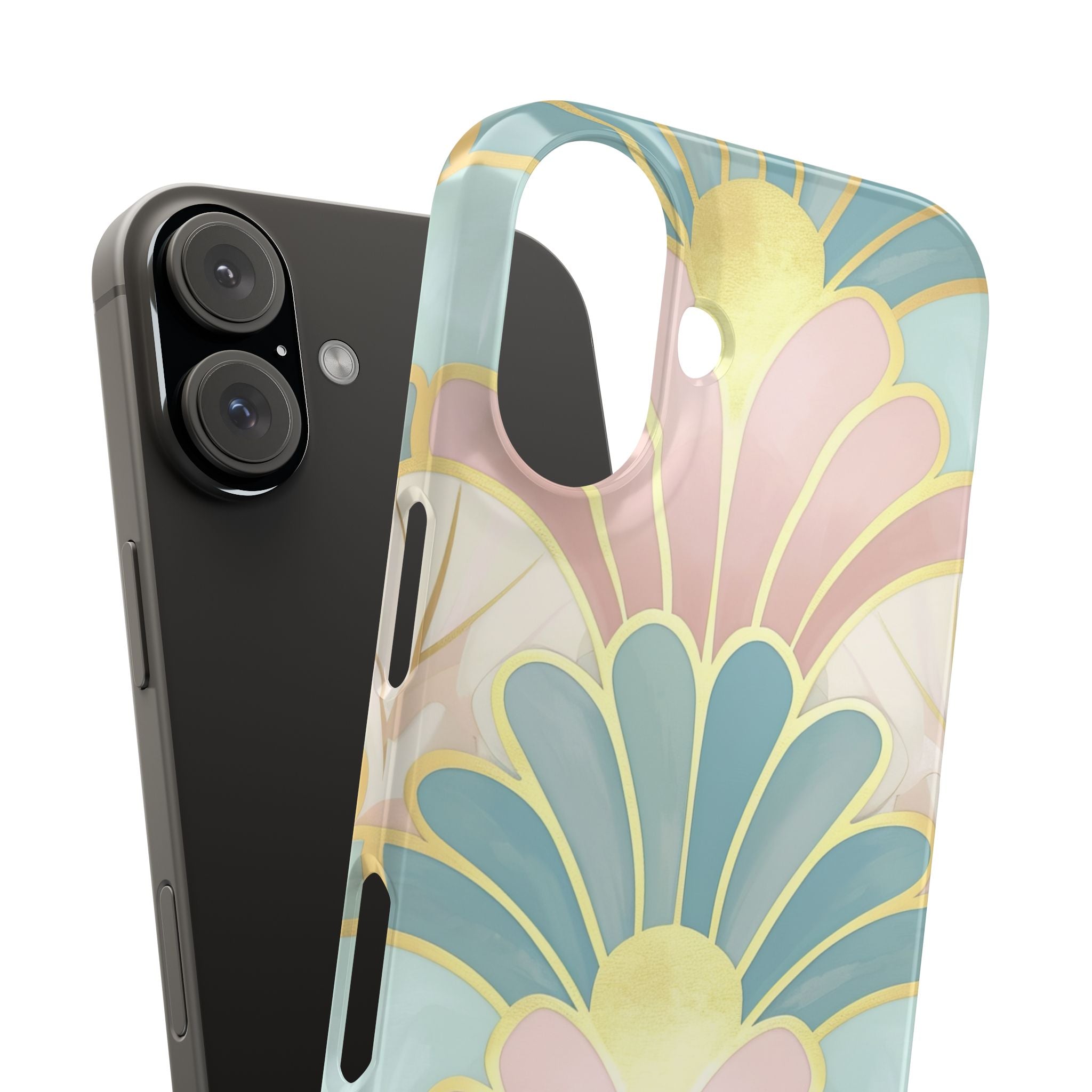 Pastel Deco Elegance - Slim iPhone 16 Phone Case