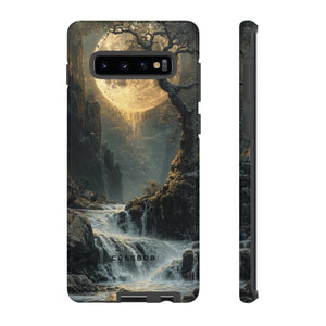 Moonlit Waterfall Silence - Protective Phone Case