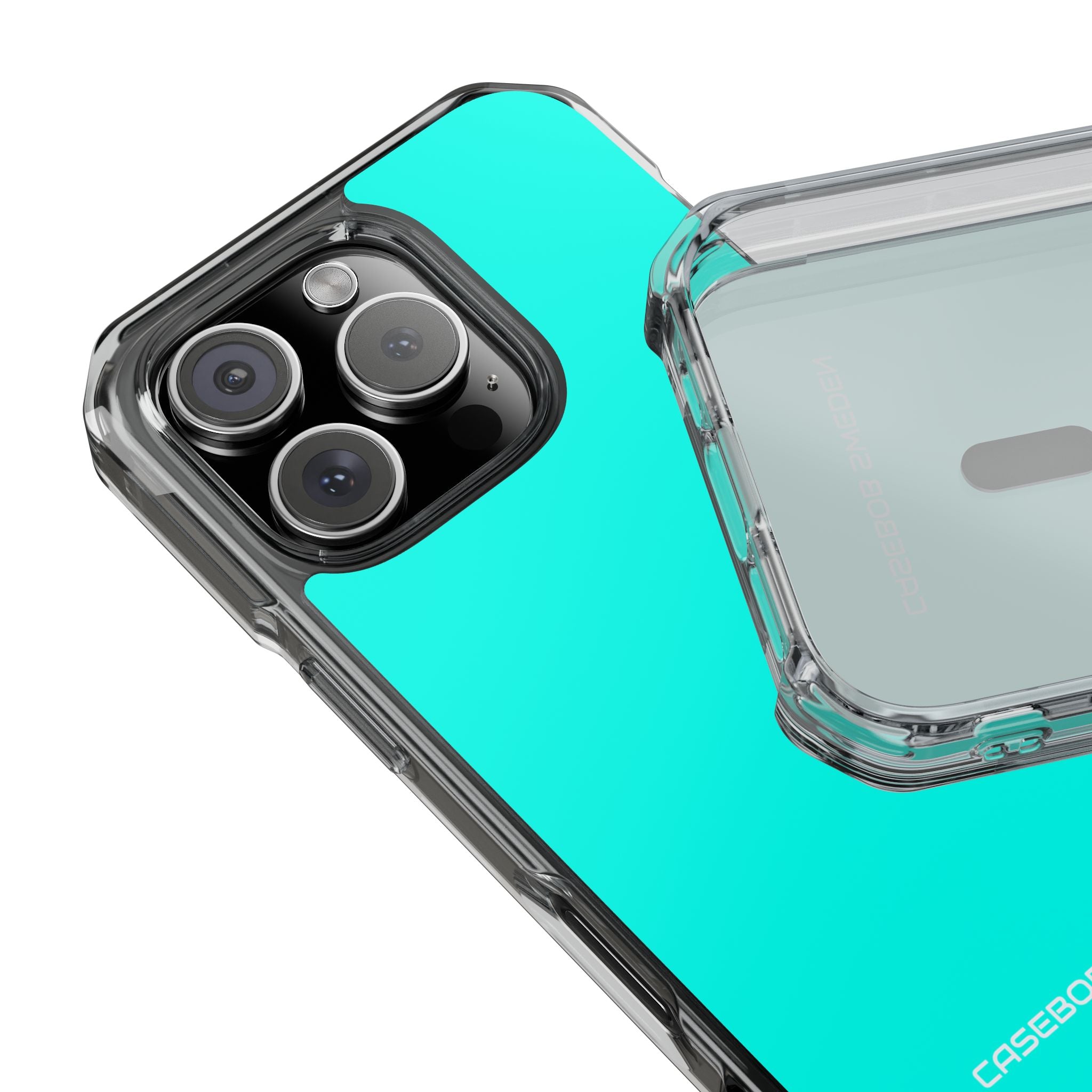 Turquoise Blue - Clear Impact iPhone 16 Phone Case