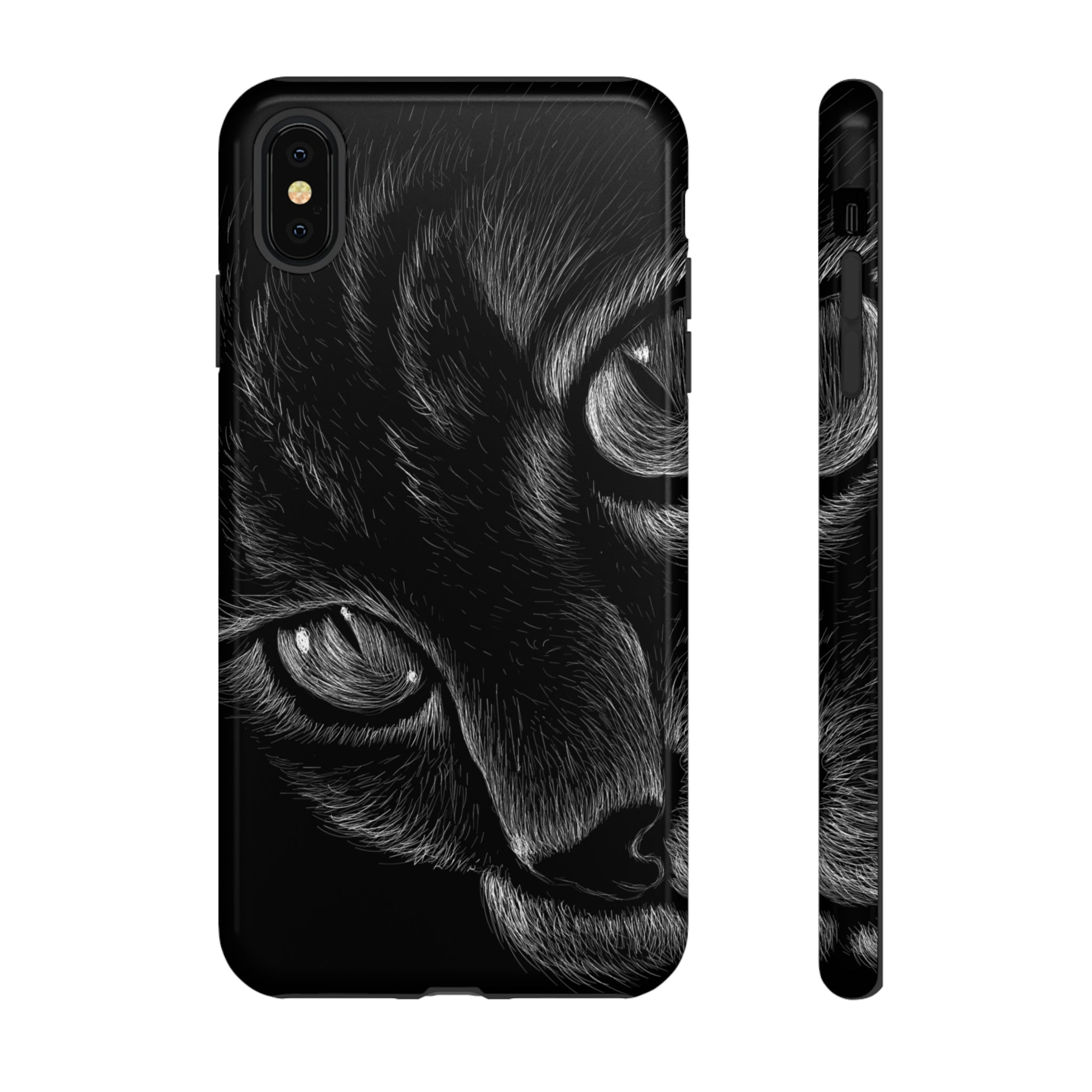 Pencil Drawing Cat - Protective Phone Case