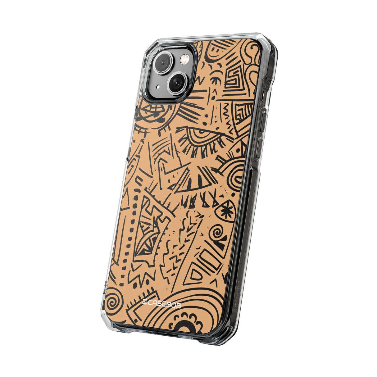 Mystic Tribal Geometry - Phone Case for iPhone (Clear Impact - Magnetic)