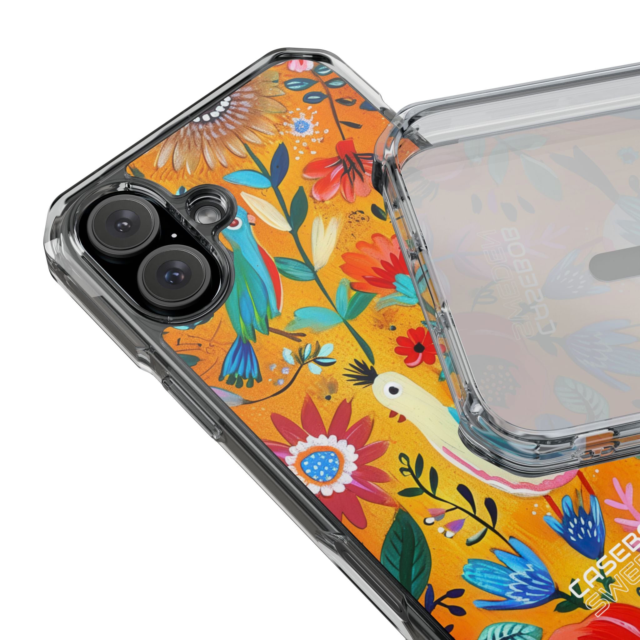 Whimsical Birds Garden iPhone 16 - Impact Clear+