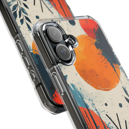 Orange Blue Splash - Clear Impact iPhone 16 Phone Case