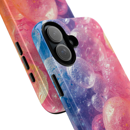 Pink Blue Glossy Spheres - Tough iPhone 16 Phone Case