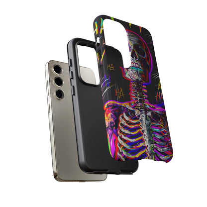 Neon Skeleton Laugh Samsung S23 Case - Tough