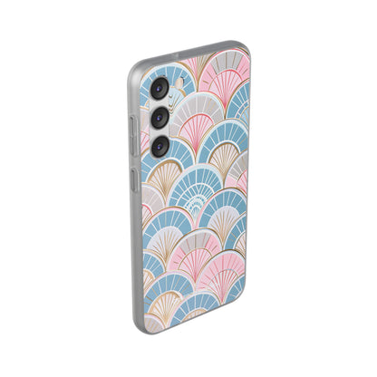 Art Deco Pastel Fan Pattern - Flexi Samsung S23 Phone Case