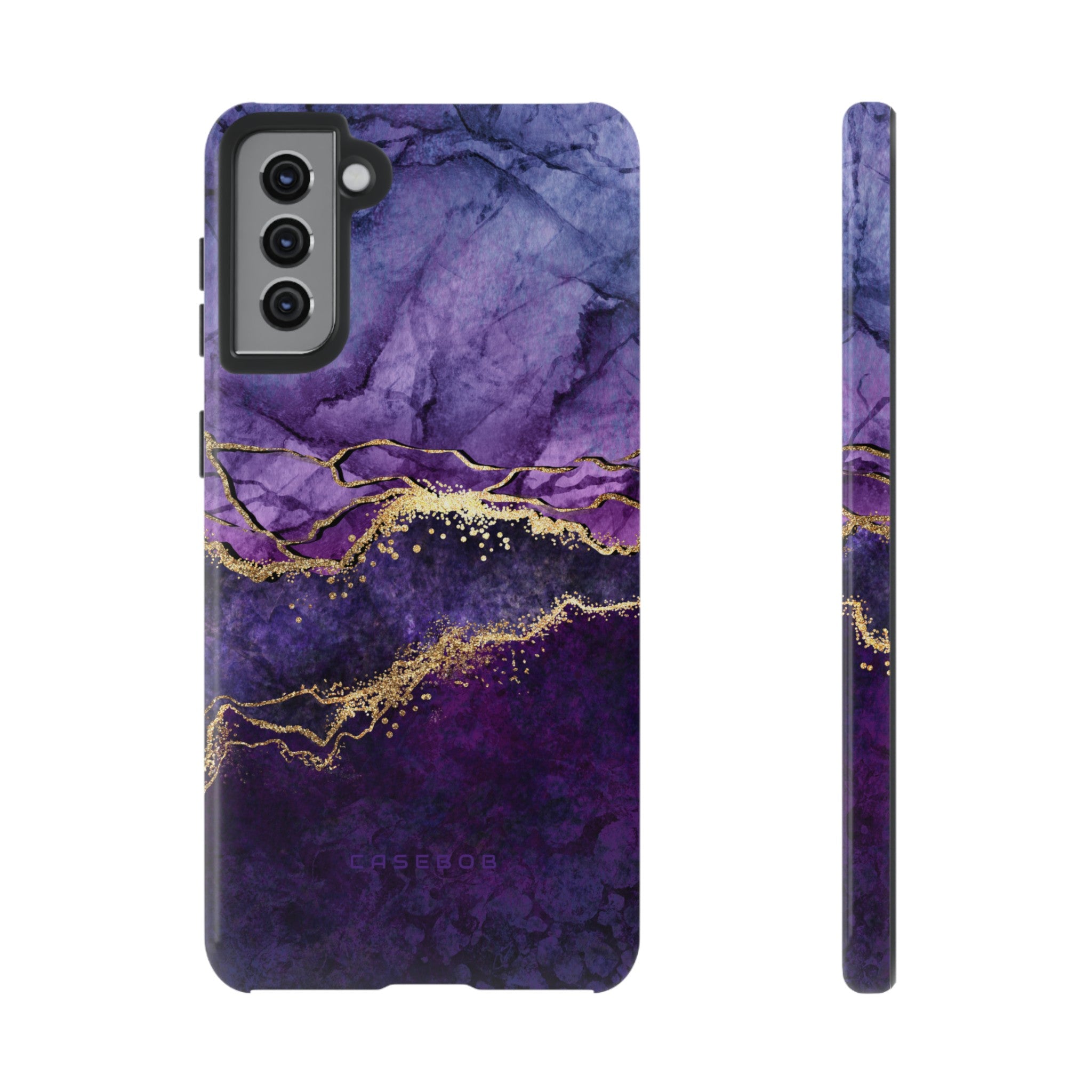 Purple Blue Marble - Protective Phone Case