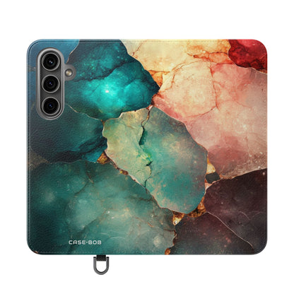 Fractured Gemstone Teal - Samsung S24 Plus Case - Wallet