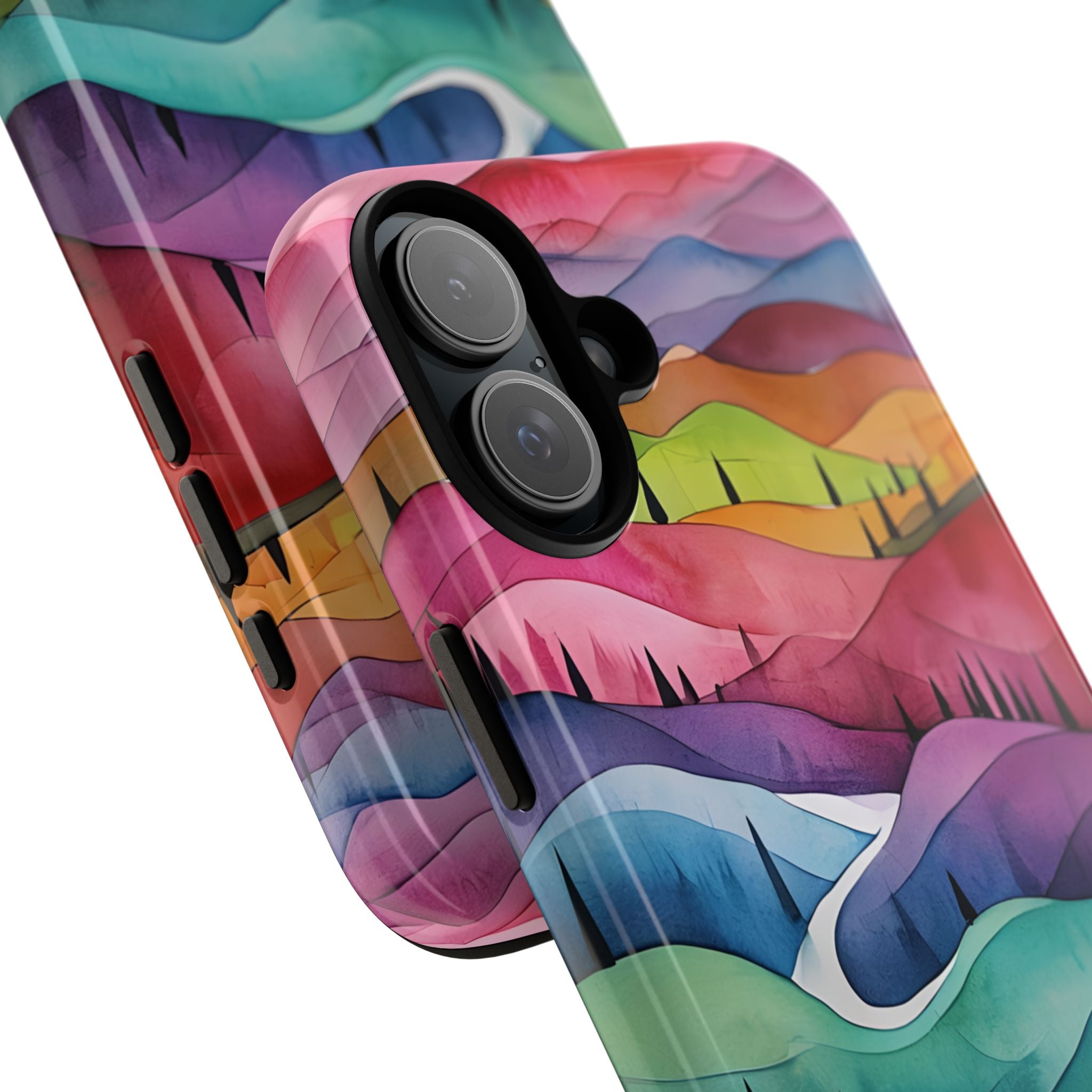 Whimsical Colorful Valleys - iPhone Case