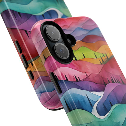 Whimsical Colorful Valleys - iPhone Case