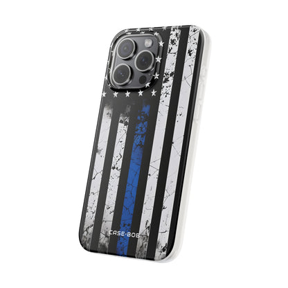 Blue Stripe Flag iPhone 15 Pro Max Case - Soft