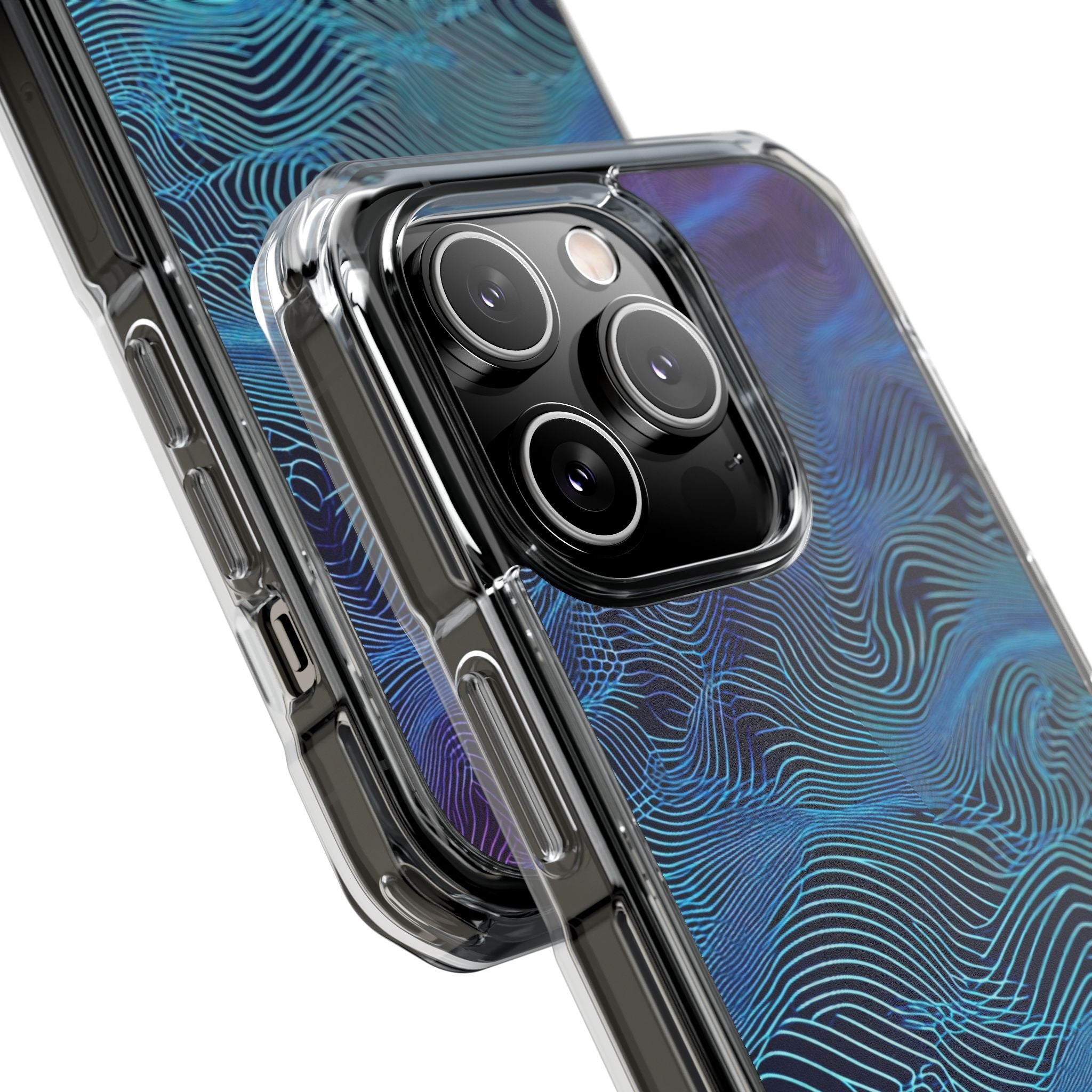 Neon Waves Flow iPhone 14 - Impact Clear+