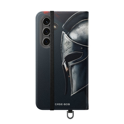 Hopeinen Spartan - Samsung S24 Plus -lompakkokotelo