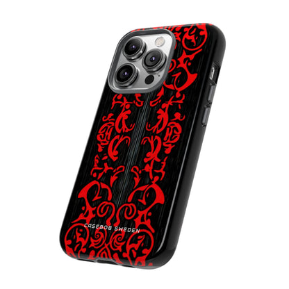 Gothic Crimson Symmetry iPhone 14 - Tough Phone Case