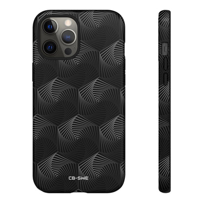 Geometric Spiral Illusion - iPhone Case