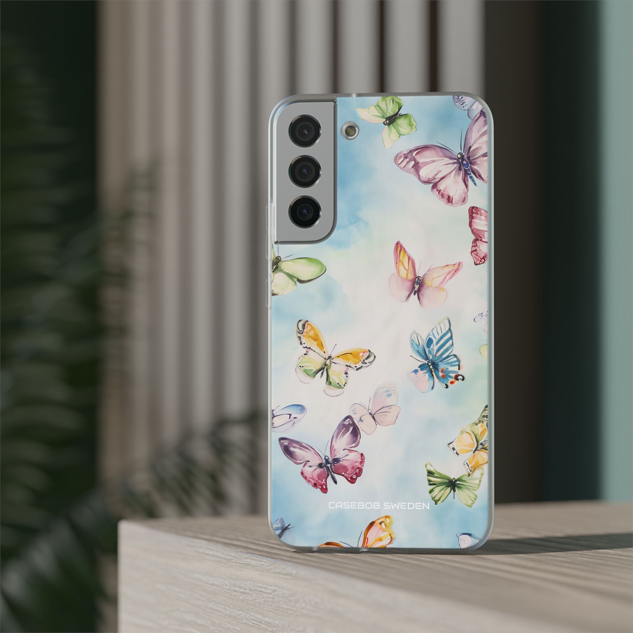 Watercolor Butterfly Bliss - Flexi Samsung S22 Phone Case