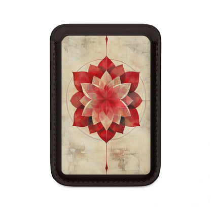Crimson Bloom Wallet – MagSafe Ready