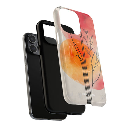 Curved Stem Sunset iPhone 15 Pro Max Case - Tough+