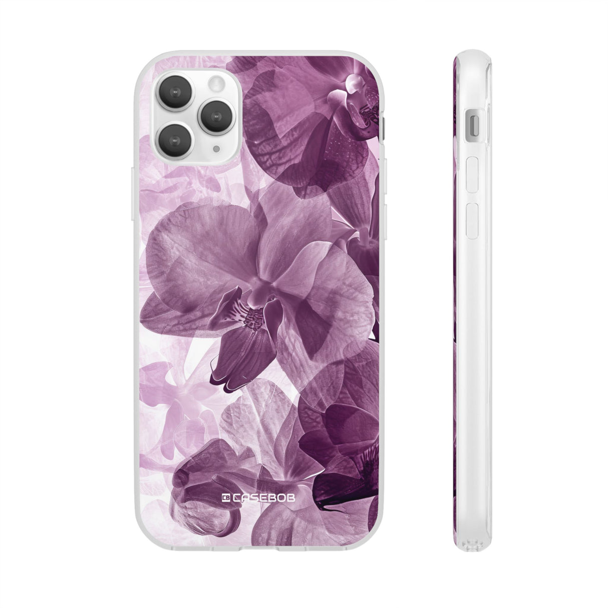 Strahlendes Orchideen-Design | Handyhülle für iPhone (flexible Hülle) 