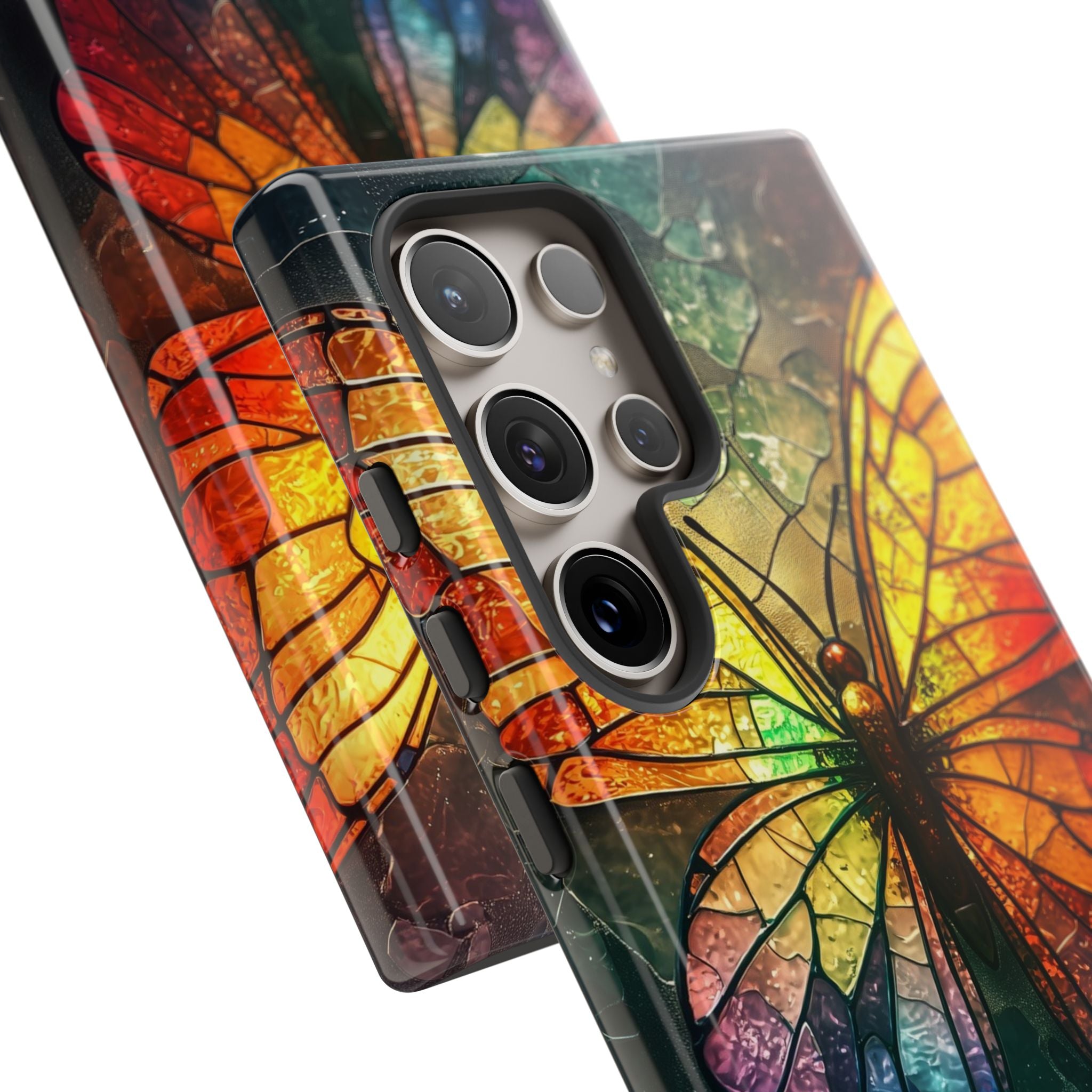 Stained Glass Butterfly Samsung S24 Ultra Case - Tough