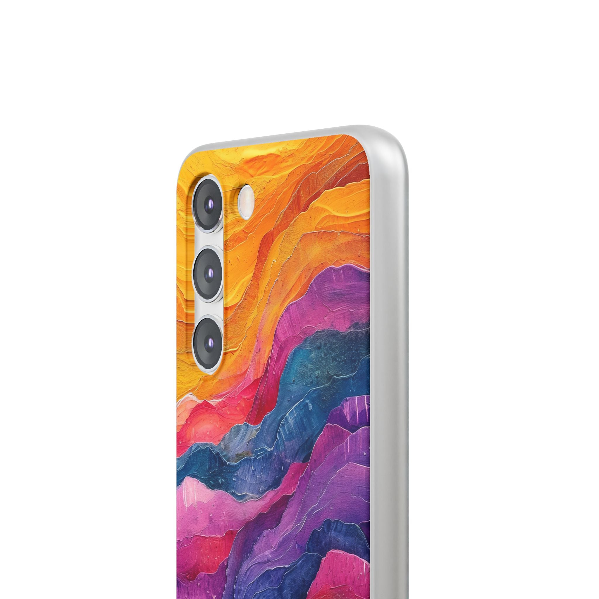 Vibrant Abstract Waves - Flexi Samsung S23 Phone Case