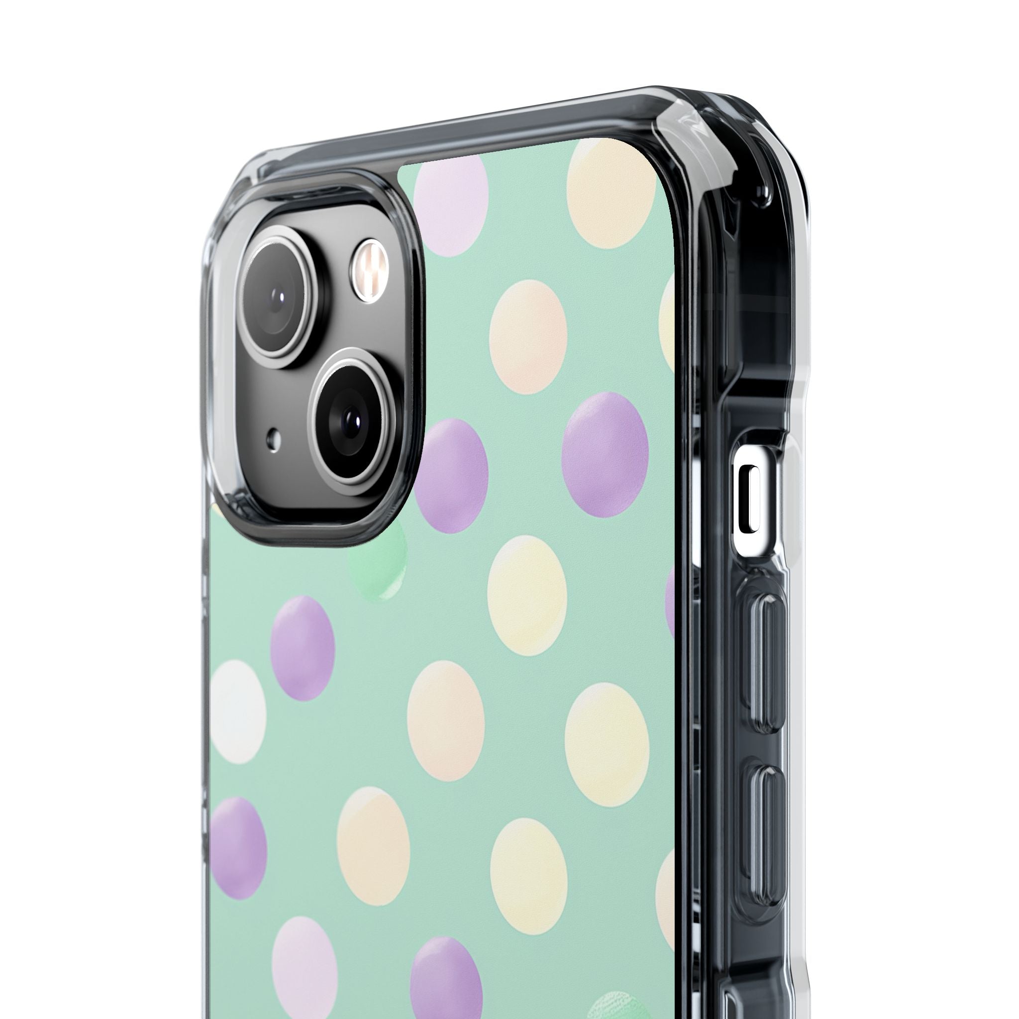 Pastel Polka Dots - Clear Impact iPhone 14 Phone Case