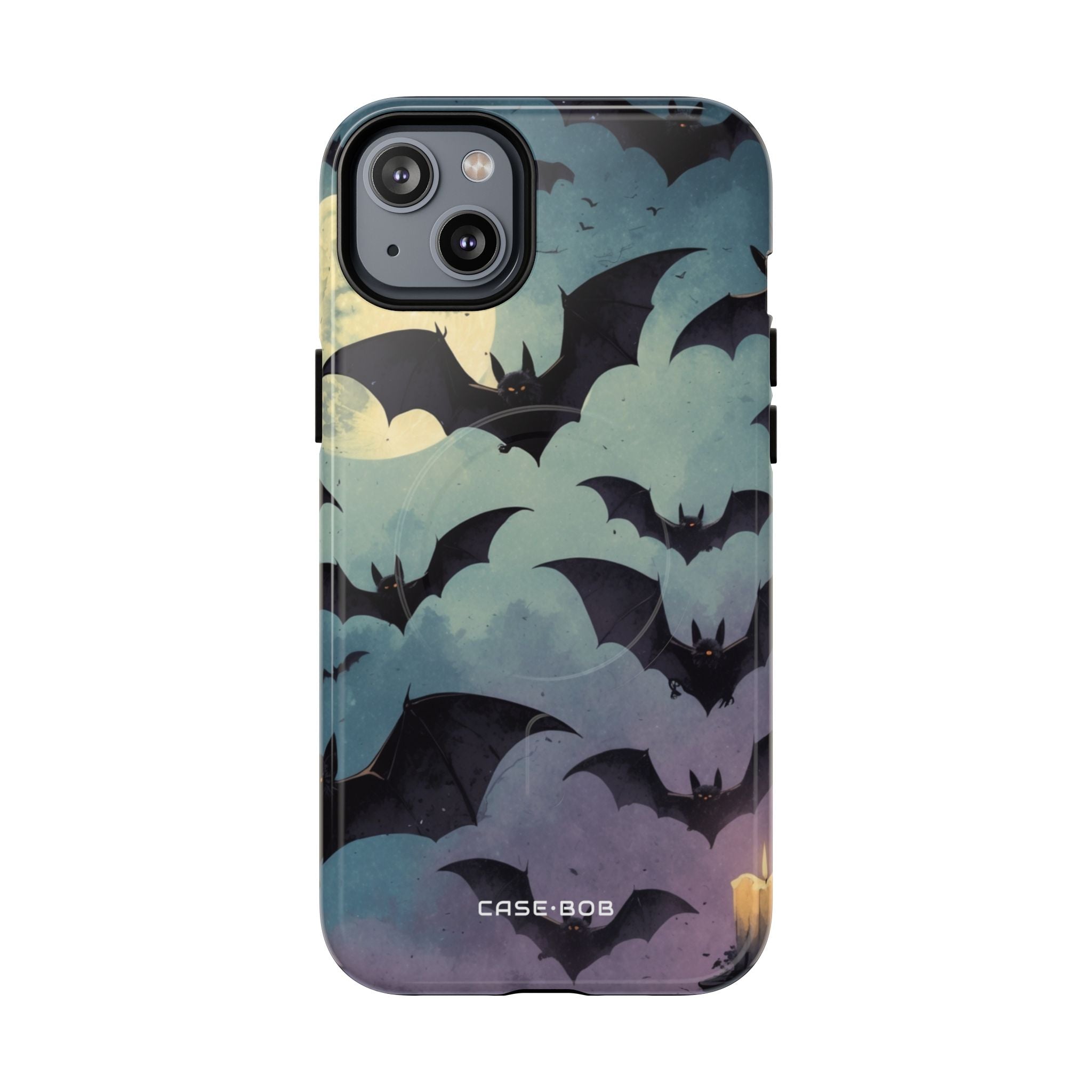 Glowing Bat Swarm iPhone 14 Plus Case - Tough+