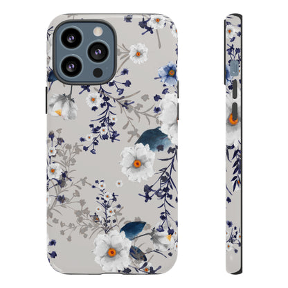 Watercolor Blue Summerflowers - Protective Phone Case