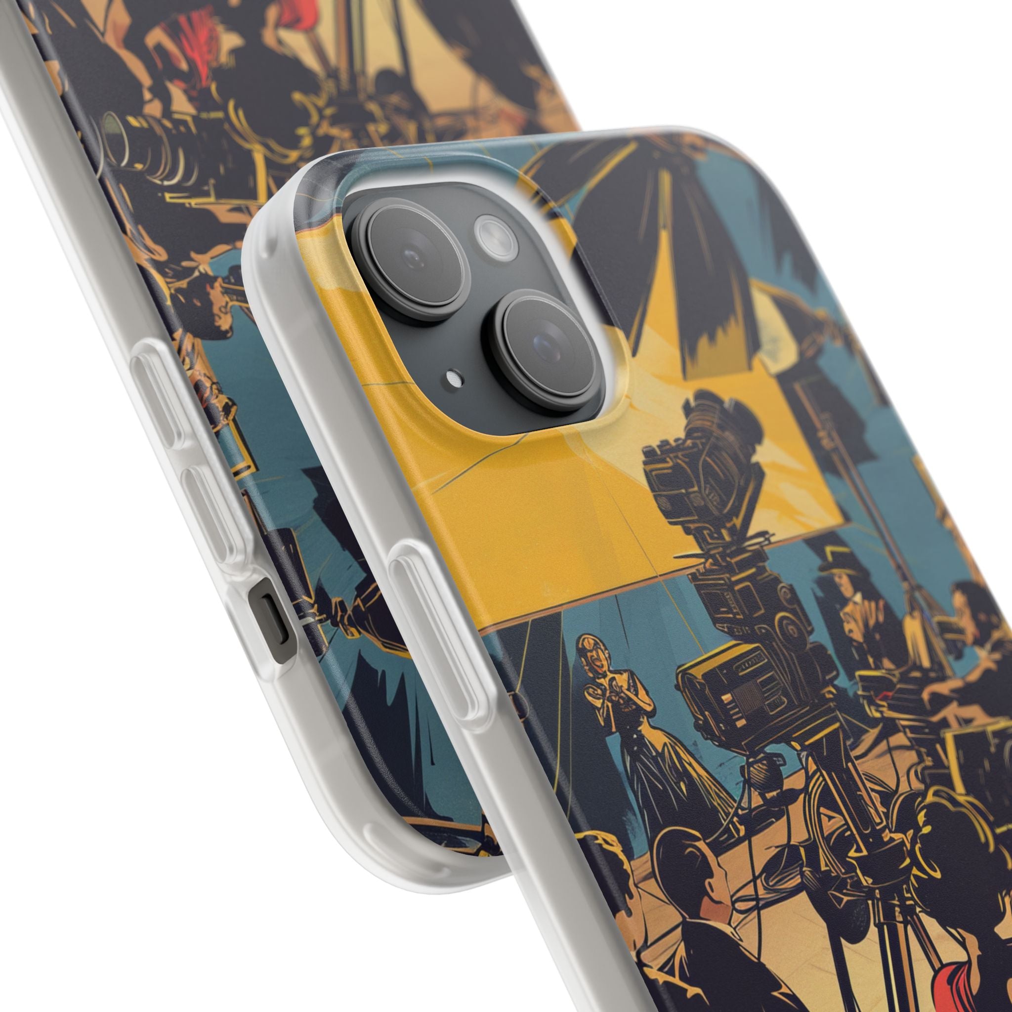 Golden Era Cinematic Spotlight iPhone 15 - Flexi Phone Case