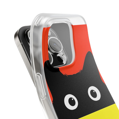 Peekaboo Cat Crimson iPhone 16 Pro Case - Soft