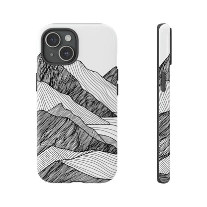 Abstract Mountain Line Art - Protective Phone Case