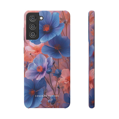 Harmonious Blooming Blues and Pinks Samsung S21 - Slim Phone Case