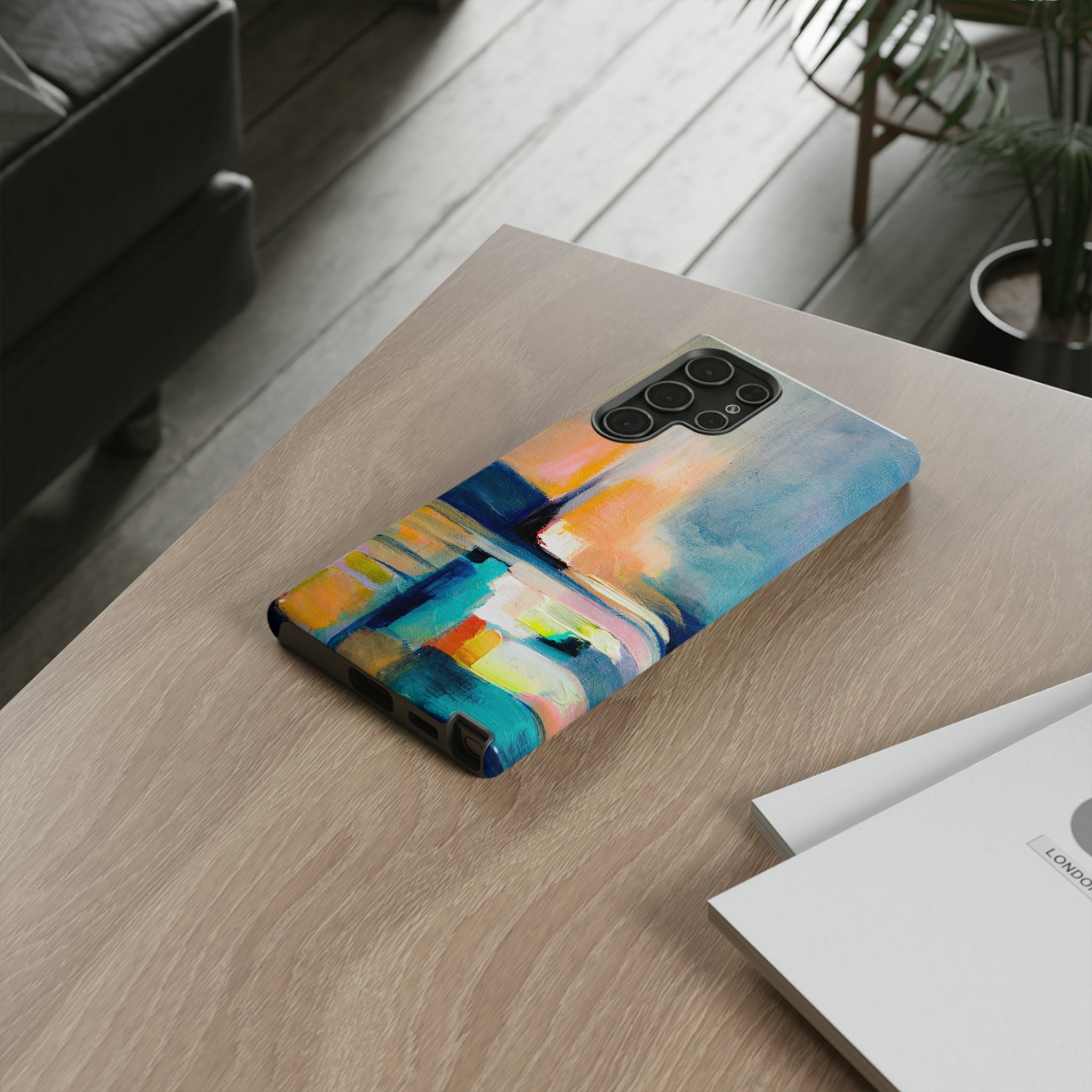 Abstract Blue n Yellow iPhone Case (Protective) Phone Case