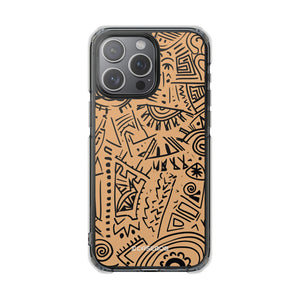 Mystic Tribal Geometry - Phone Case for iPhone (Clear Impact - Magnetic)