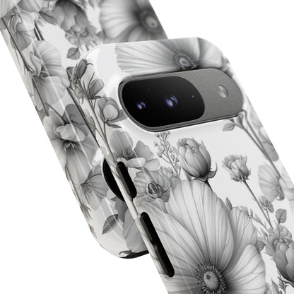 Vintage Floral Etching Google Pixel 9 - Tough