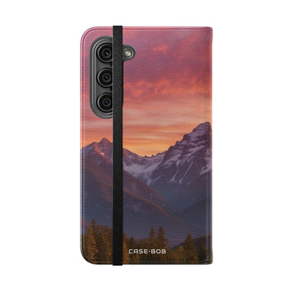 Mountain Bloom Twilight - Samsung S23 Case - Wallet