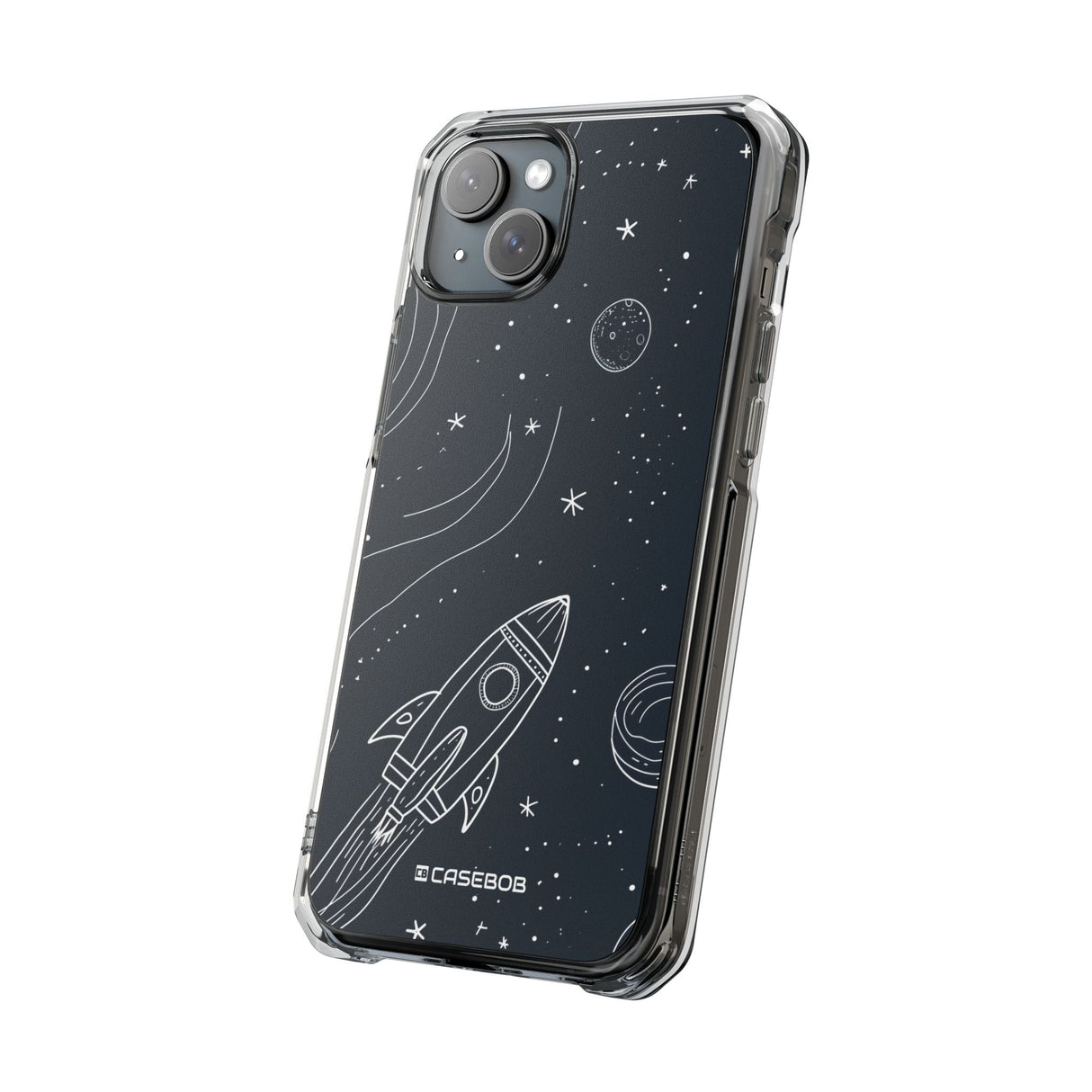 Cosmic Doodle Adventure - Phone Case for iPhone (Clear Impact - Magnetic)