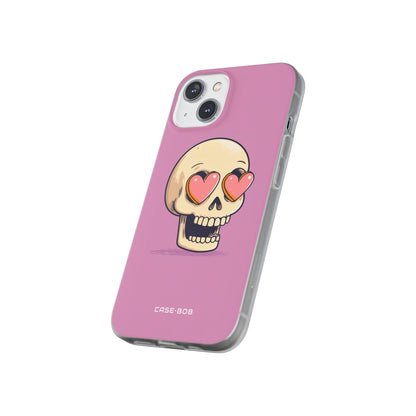 Heart Eyed Skull iPhone 14 Case - Soft