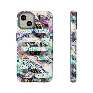 Abstract Green Purple - Protective Phone Case