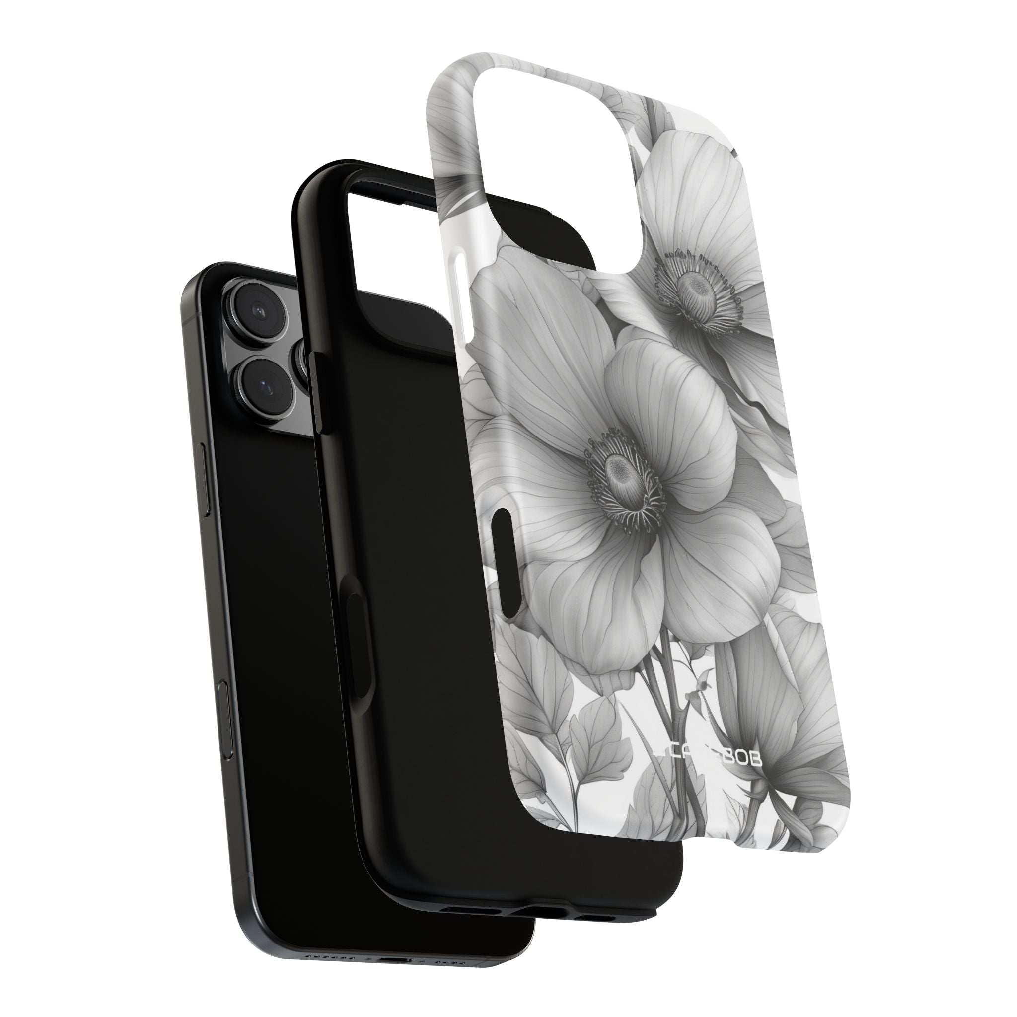 Botanical Elegance in Grayscale - for iPhone 16