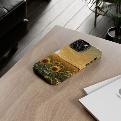 Sunflowers Embrace Sunset - iPhone Case