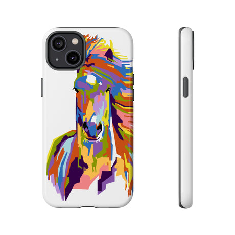 Horse Abstract Art iPhone Case (Protective) iPhone 14 Plus Glossy Phone Case