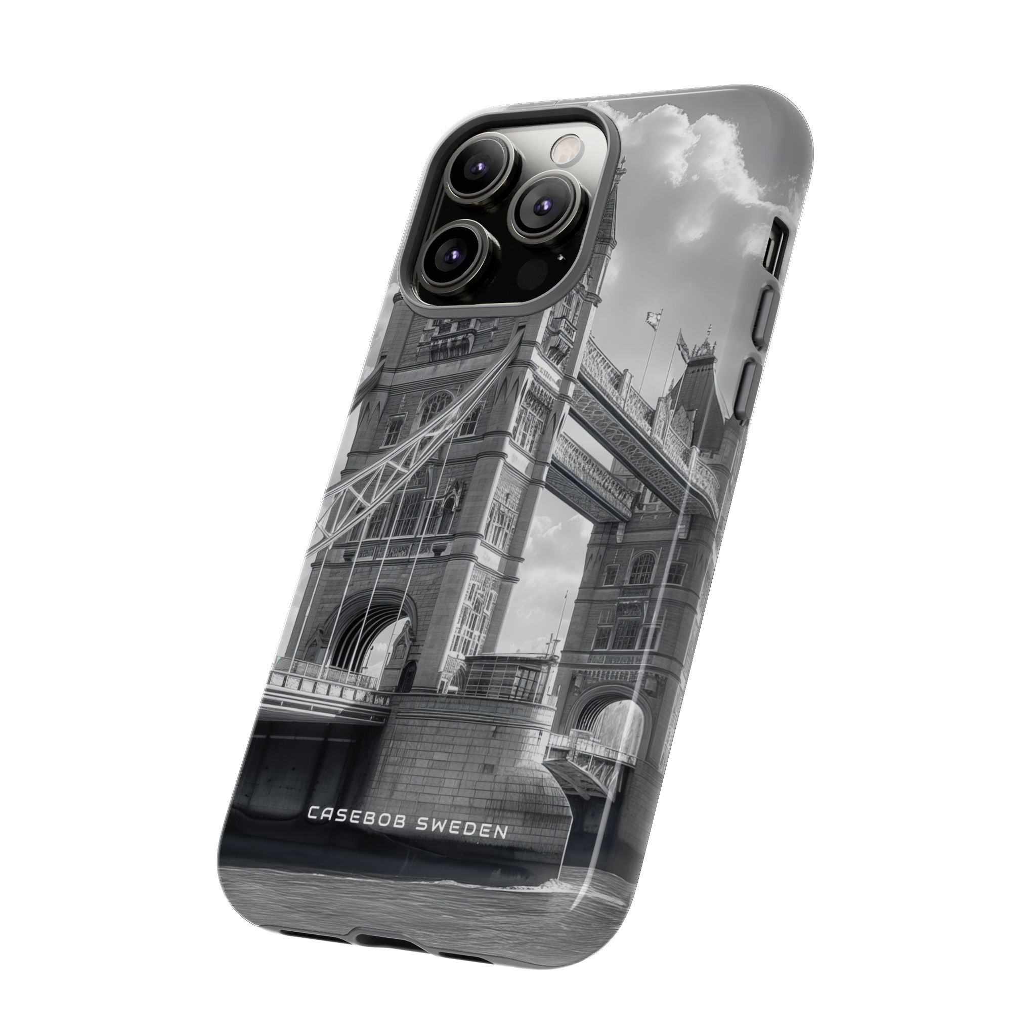 Tower Bridge Monochrome Architecture Study iPhone 14 - Tough Phone Case