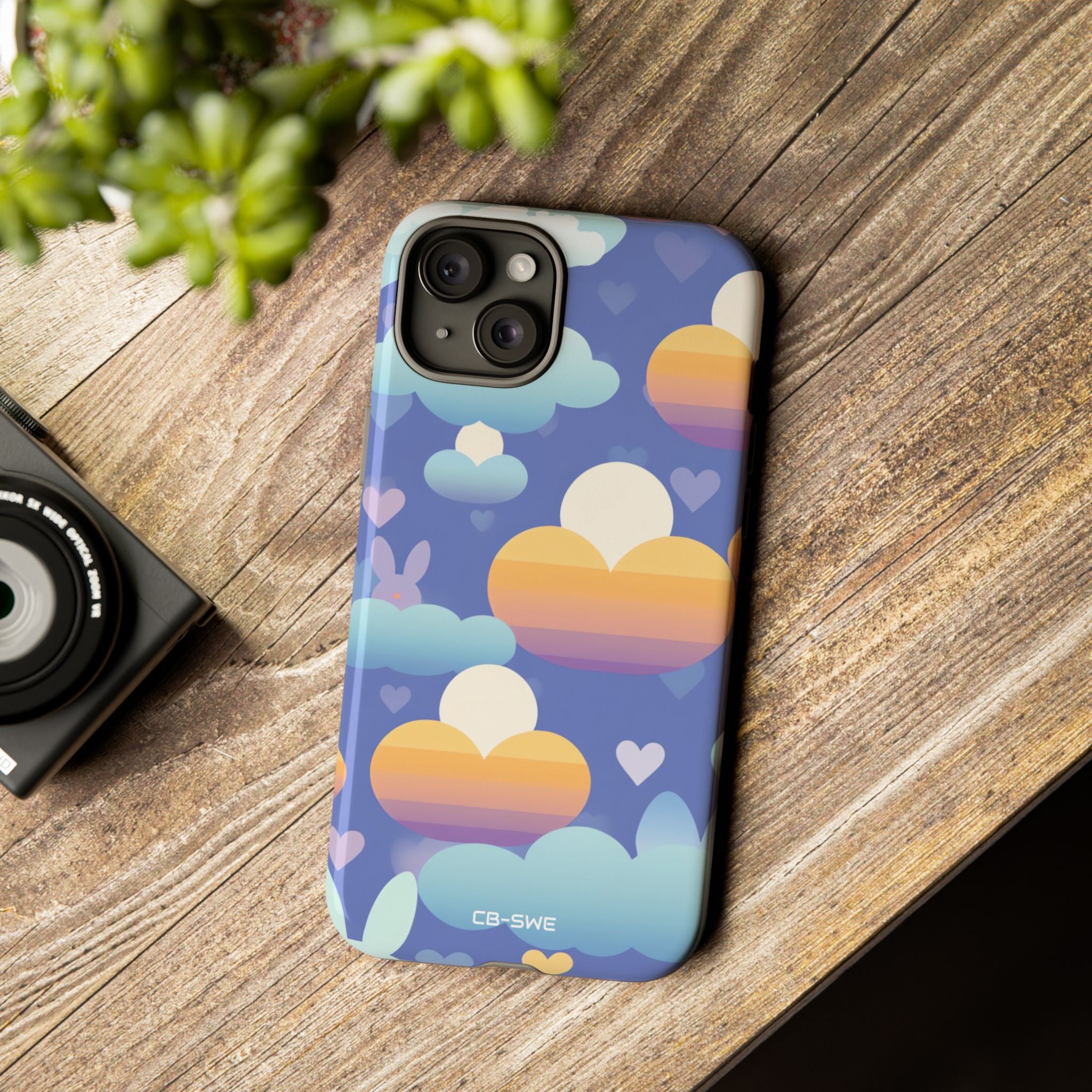 Bunnies Dance Among Clouds - iPhone Case